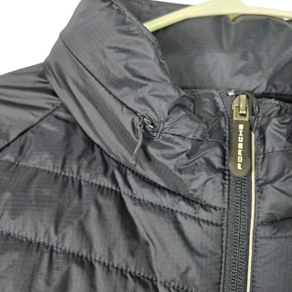 Porsche Drivers Selection Padded Windbreaker Jacket Blue Waterproof Large Mens - Picture 2 of 16